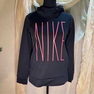 Nike Black Sweatshirt with Pink Lettering (L)